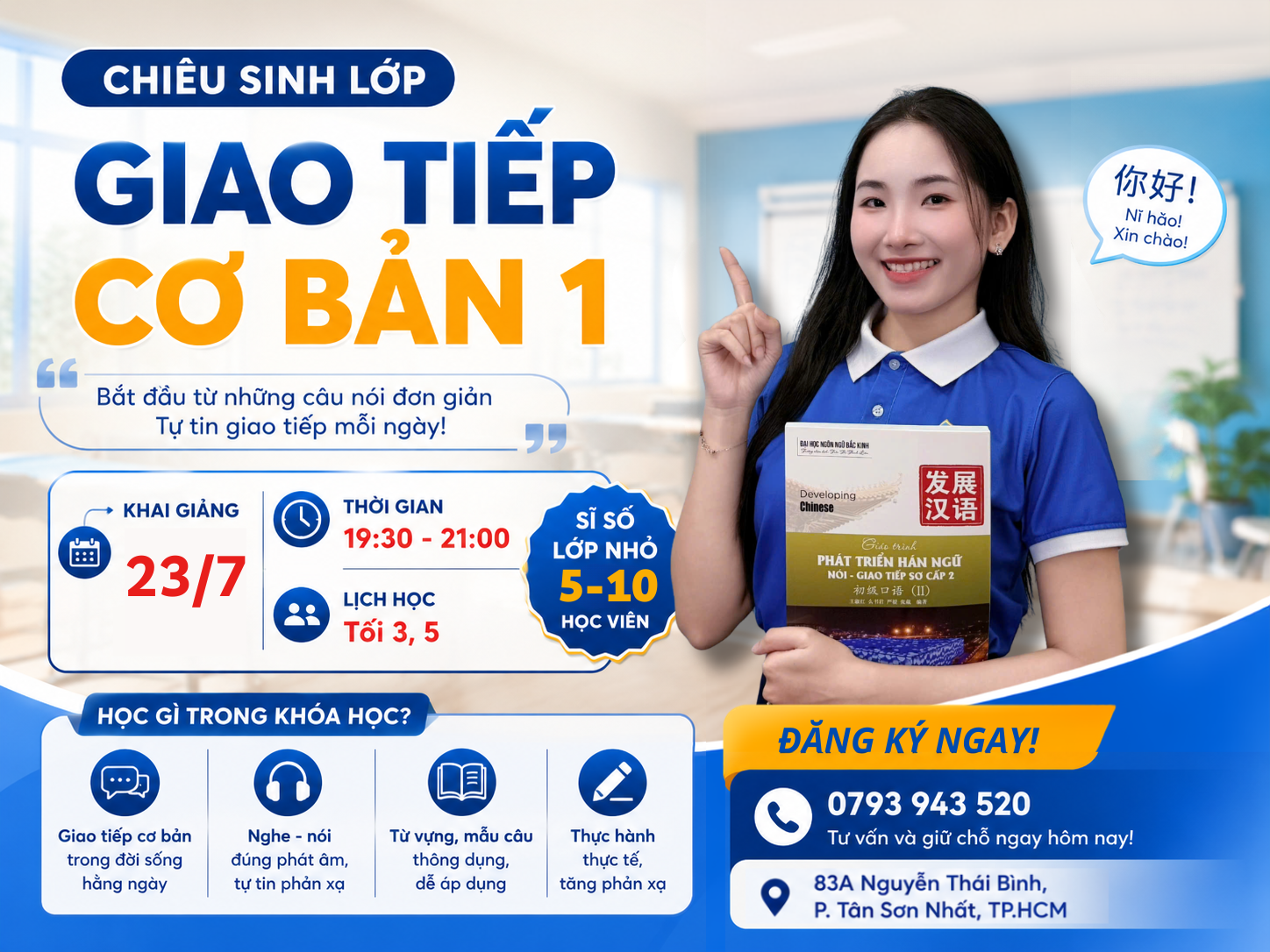 Lớp Giao Tiếp Tiếng Trung Cơ Bản – Tự Tin Giao Tiếp Từ Những Buổi Học Đầu Tiên
