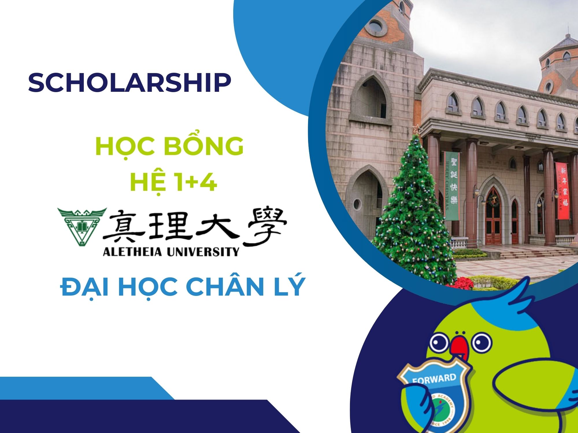 HỌC BỔNG ĐẠI HỌC CHÂN LÝ DÀNH CHO HỆ 1+4